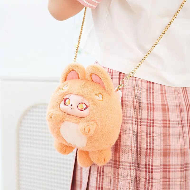 Puff Colorful Ball Family Zipper Crossbody Bag Plush Blind Box