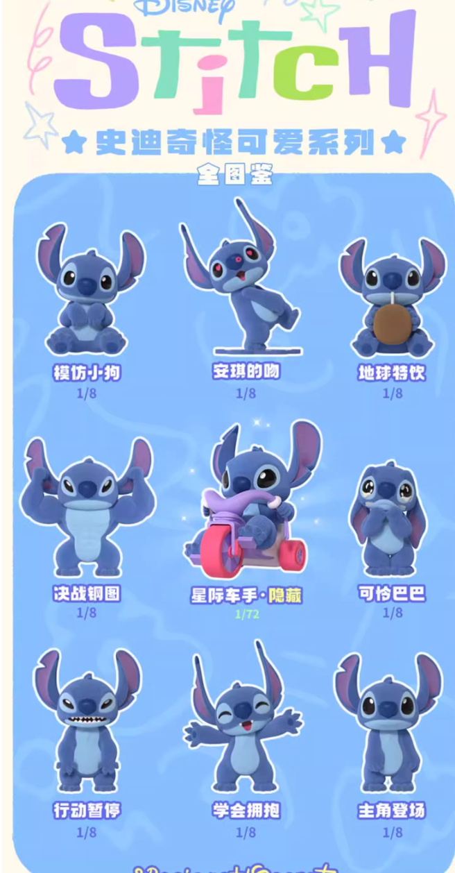 【Stitch】Cute Flocking Blind Box Stitch Star Baby