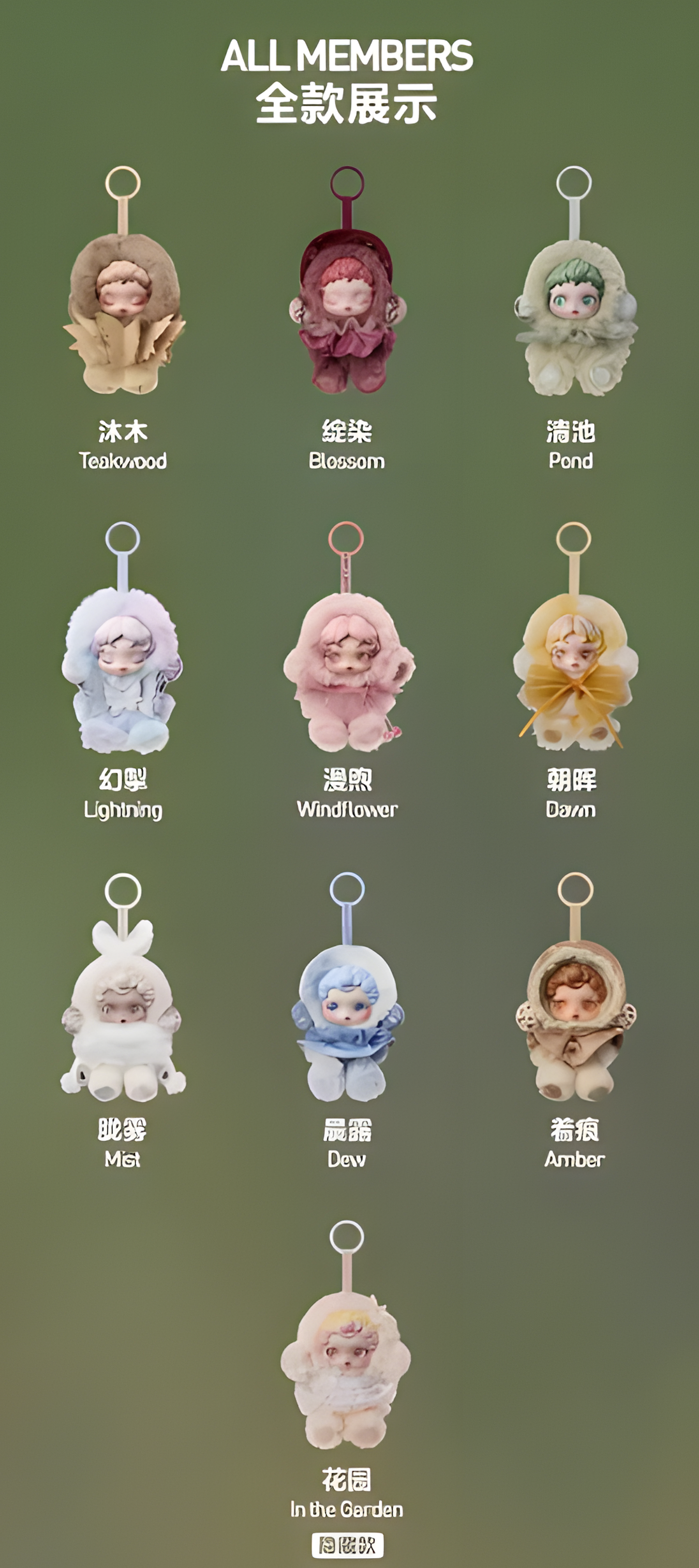 【SKULLPANDA】 Light Weaving Garden Series Plush doll