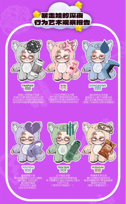 SLEEPLESS GRUMPIPI Plush Dolls Blind Box