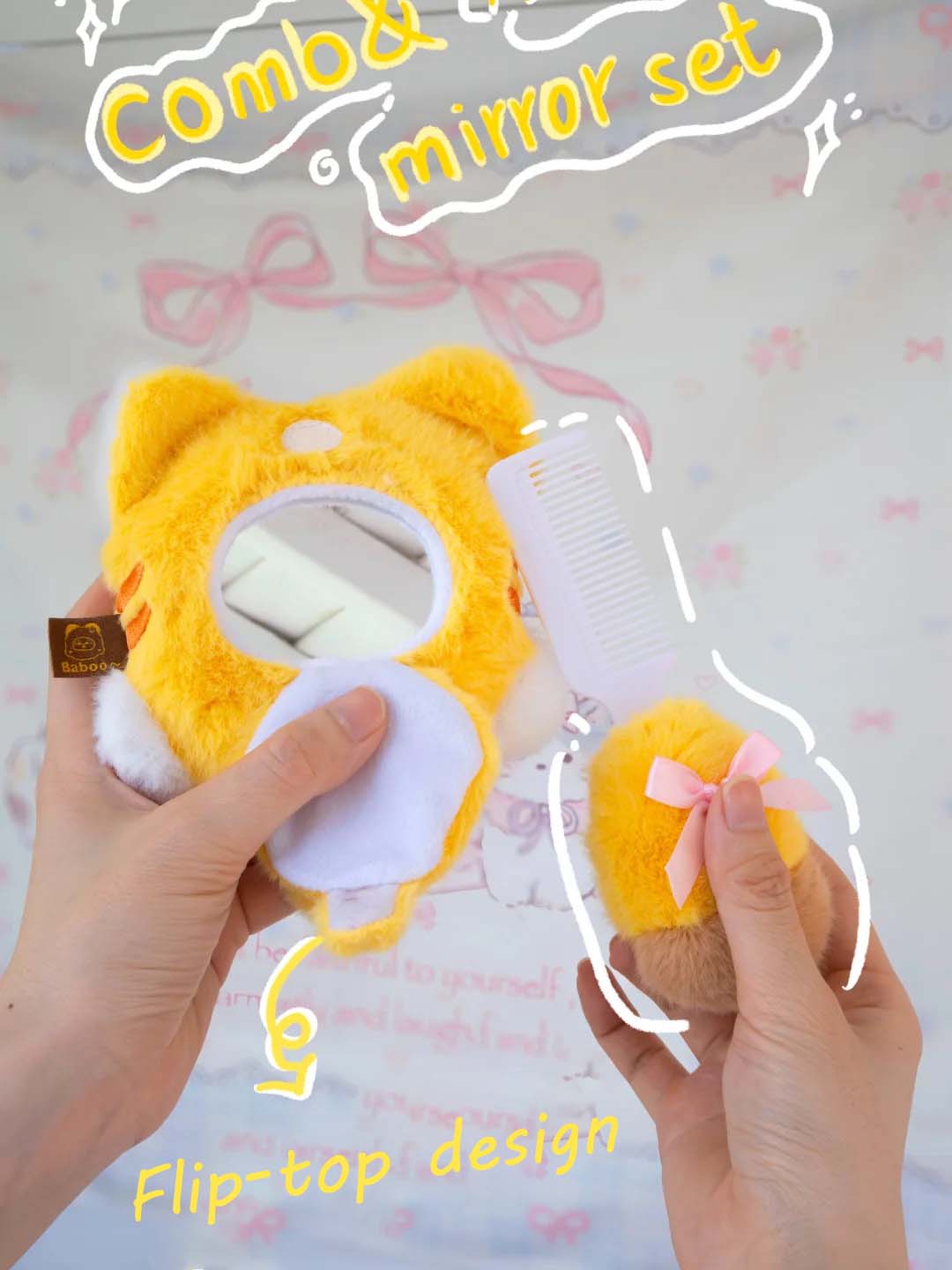 Baboo Meow CombGlow-comb&mirror sets soft toy series