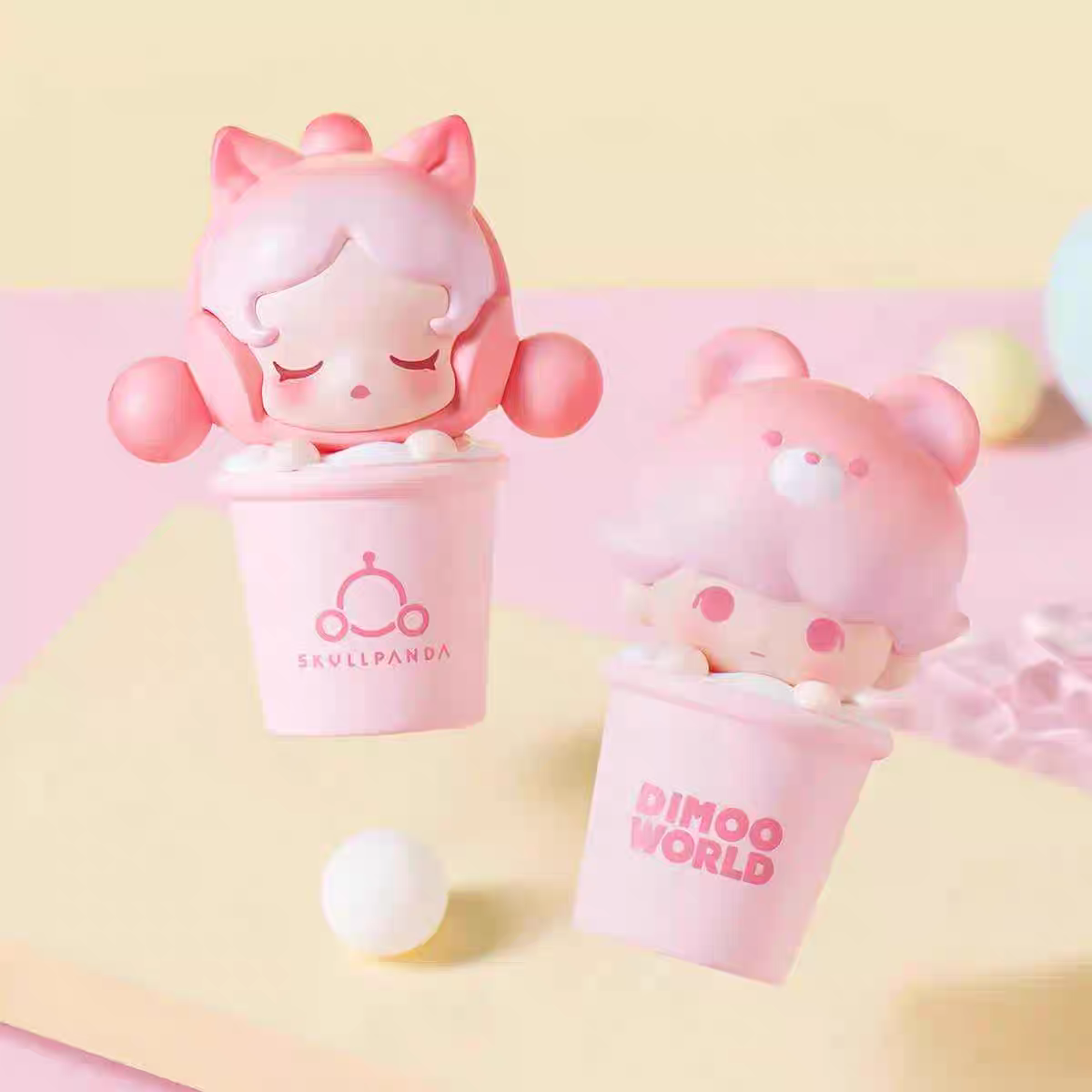 【SP×Dimoo】Strawberry Milkshake Tiny Figures