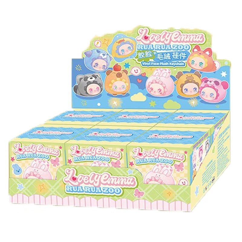 【LOVELY EMMA】 RUA RUA ZOO VINYL FACE PLUSH KEYCHAIN BLIND BOX