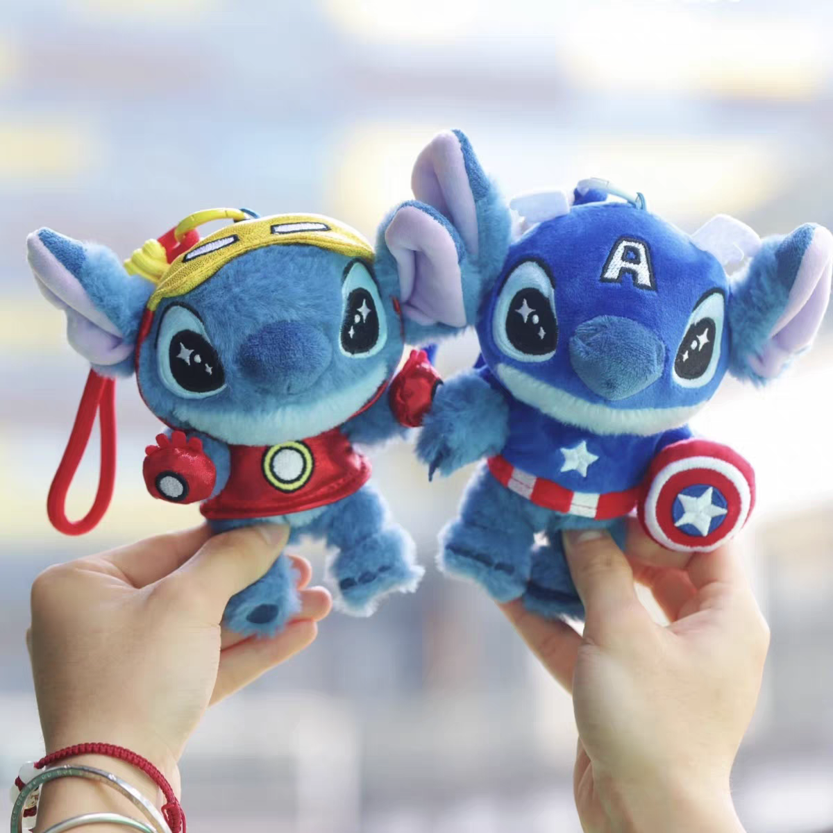 【STITCH】Cartoon Costume Plush Keychain Collection
