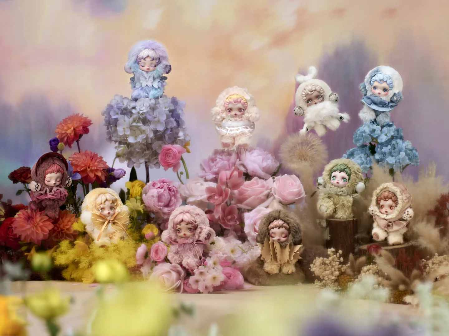 【SKULLPANDA】 Light Weaving Garden Series Plush doll