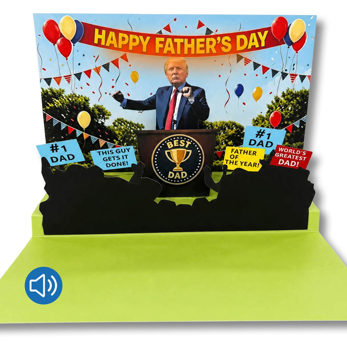 【Funny Father's Day】greeting card, a gift for dad,TalFunny Father's Day greeting card, a gift for dad,Talking Pop-Up Father's Day Card with Lights and Sounds, a unique gift for Father's Day celebration