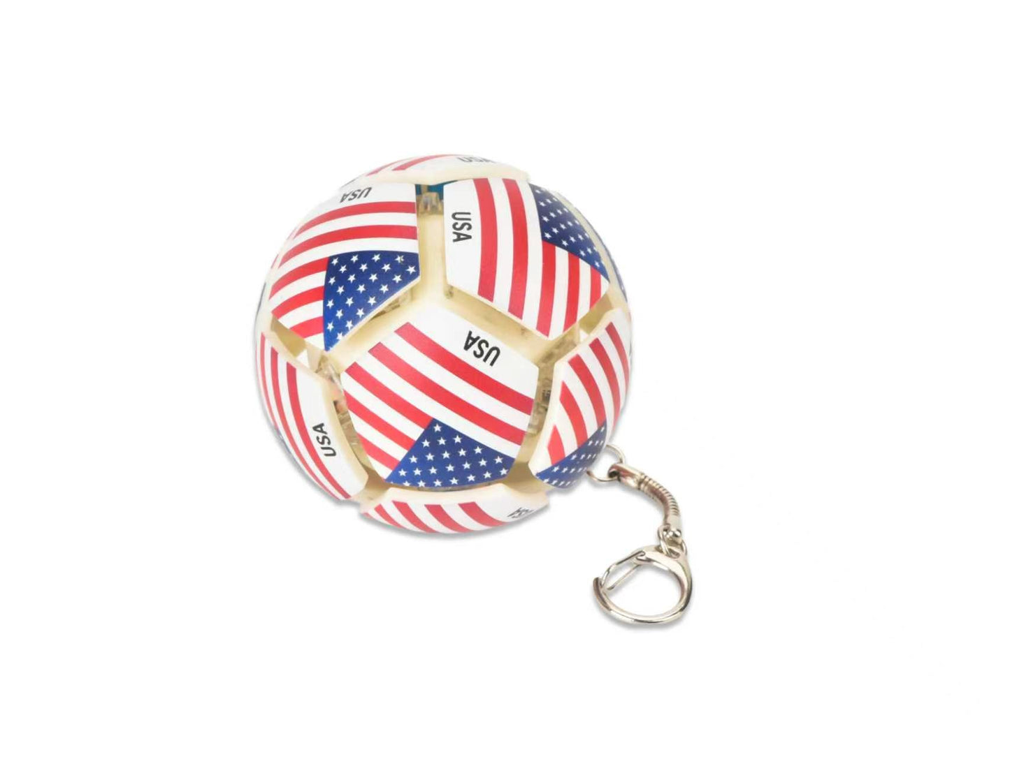 Spherical Fidget Ball Keychain - Soccer Edition Stress Relief Toy with UV Printing for Sports Fans & Office Workers