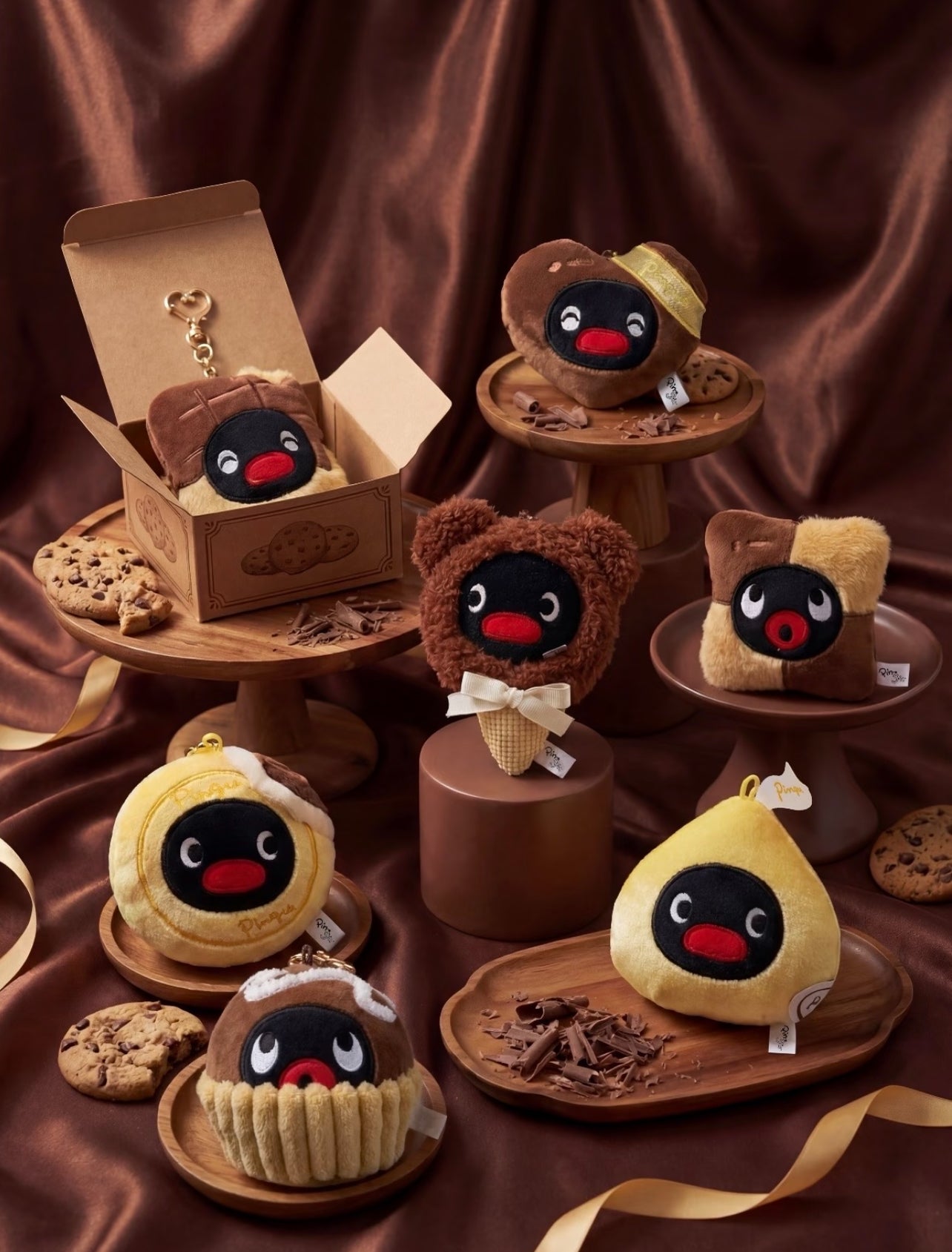 【Pingu】Chocolate Season mini Scent Pendant Plush Series Blind Box
