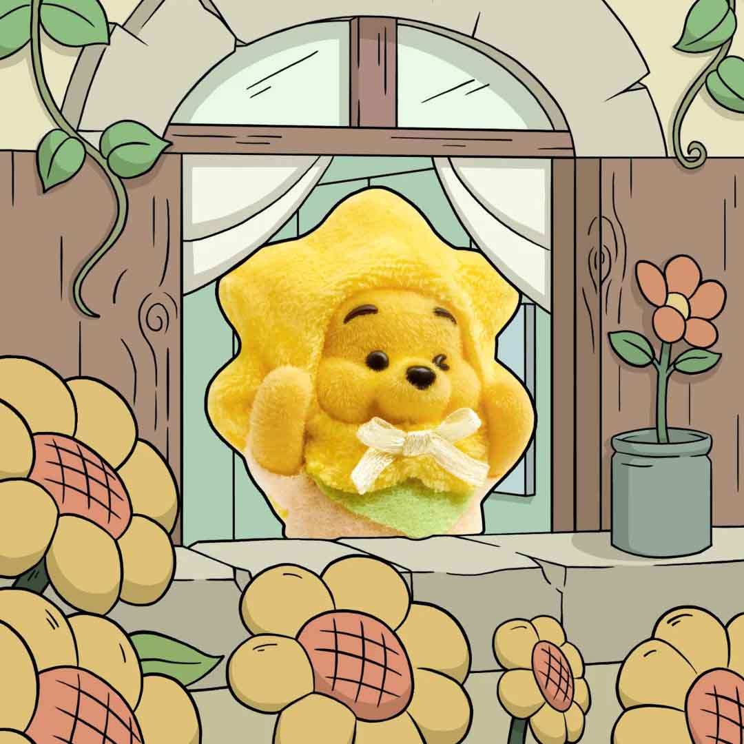 【WINNIE】Pooh Touching Garden
