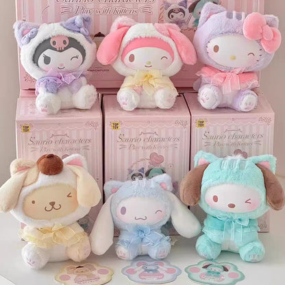 【Sanrio】Characters Play with Kittens Series Plush Pendant Blind Box