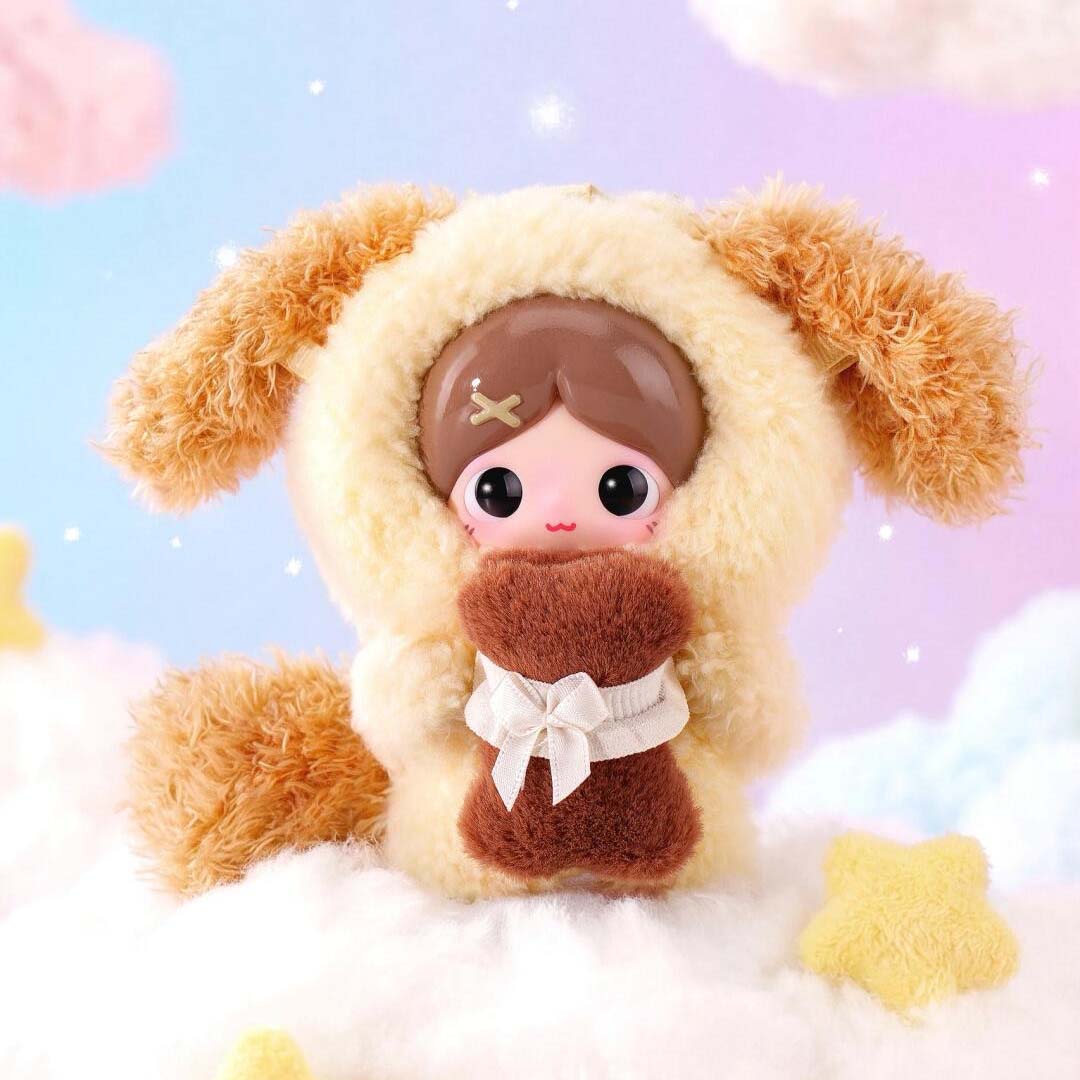 【Piupu】 Pretty Fluffy Fun Hug Vinyl Face Plush Series Blind Box