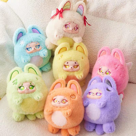 Puff Colorful Ball Family Zipper Crossbody Bag Plush Blind Box